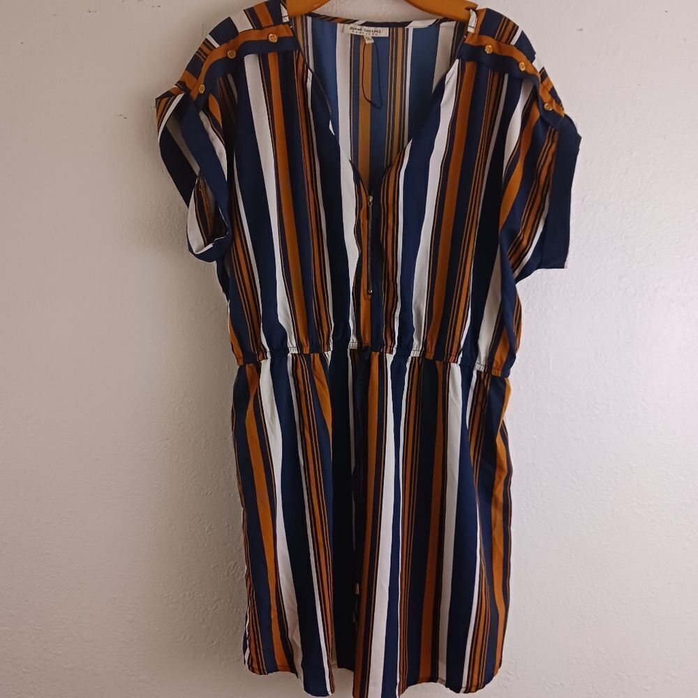 Speed Control short sleeve strip shirt dress size 2XSweet